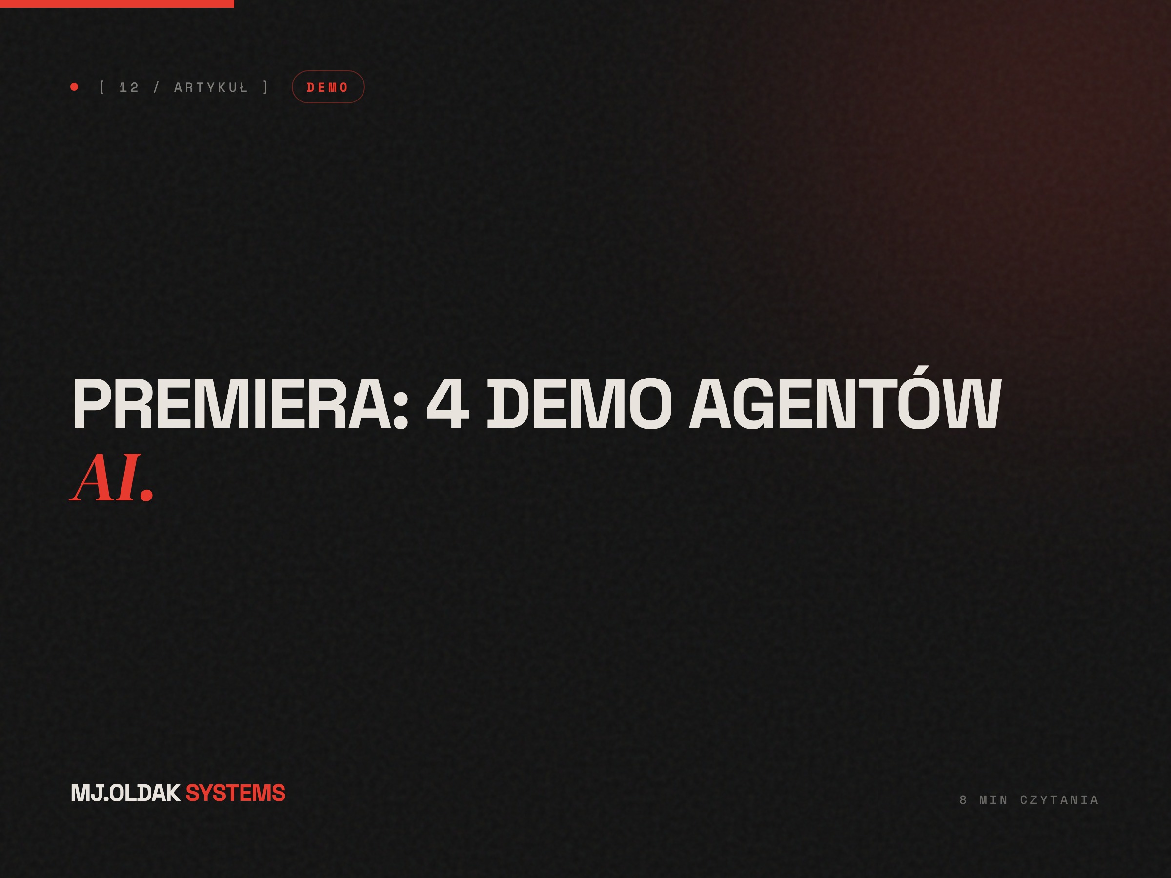 Cover artykułu: Premiera 4 demo agentów AI dla biura rachunkowego